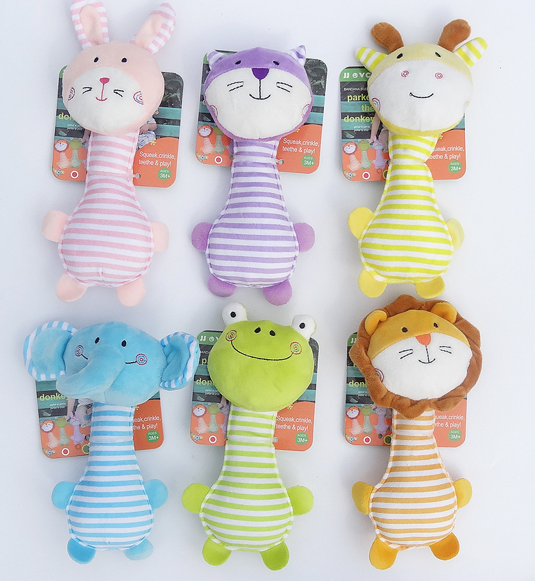 JJOVCE baby rattle doll baby grip toy hand puppet newborn 0-1 year old plush BIBI stick
