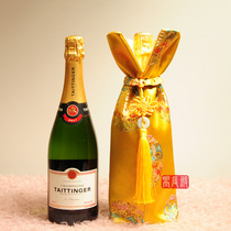 Champagne bottle set Chinese style brocade forged satin wine set wine bottle clothing
