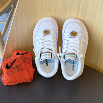  Next alice girls  board shoes spring 2021 new Korean casual letter embossed leather small white board shoes