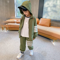  Next alice boys  suit 2021 spring and autumn new Korean version of the bar solid color large childrens loose sportswear trend