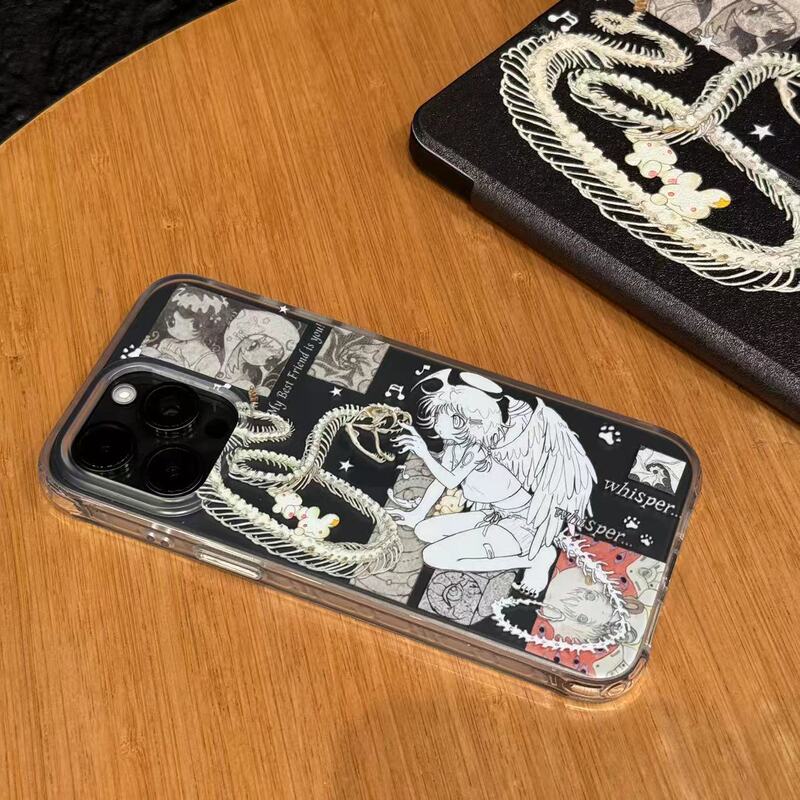 Hao Yun Yogurt X Ollie Frog Original Design Wang Lujie Same Style Phone Case, Bone Texture Matte Imd Double-Layer Printing
