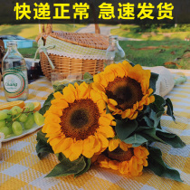 Outdoor Picnic Ready List Sunflower False Flowers Emulated Bouquet Plastic Flower Decorations Pendulum with flower dried flowers
