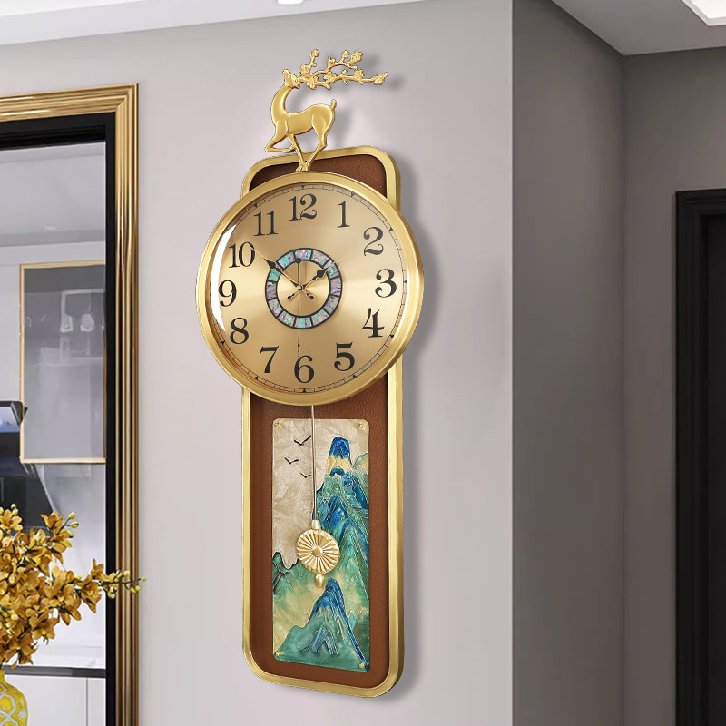 Chinese Clock Design New Chinese-Style Decorative Wall Clock, Home Clock, Living Room Wall ...