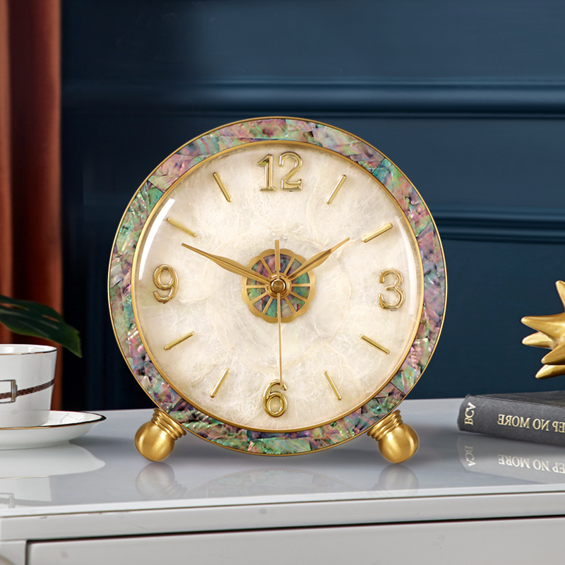 卓上時計、家庭用卓上時計、リビングルームライト高級ディスプレイ、大型座り時計、シンプルな振り子時計、時計装飾品、置き時計