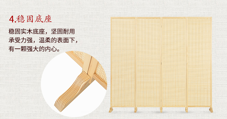 Vách ngăn phòng khách sân vườn đơn giản tre gỗ rắn gỗ Trung Quốc đẹp gấp màn hình văn phòng khách sạn gấp di động - Màn hình / Cửa sổ bức bình phong đẹp