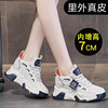 Hong Kong's Popular Dad Sneakers for Women, 2025 New Autumn Style, Genuine Leather Brand, Autumn and Winter, Petite, Thick-Soled, Height-Increasing Women's Shoes
