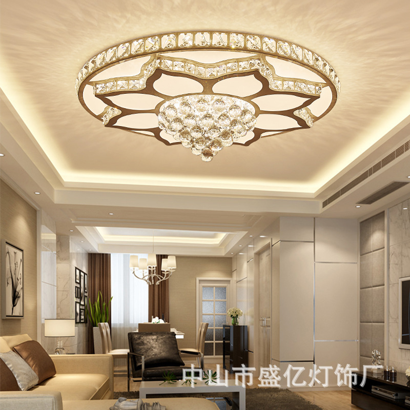 Sky cat elf smart LED suction light millet rice water crystal lamp lotus living room round light lavish bedroom lamps