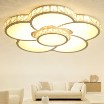 New flower crystal living room lamp modern simple ceiling lamp led bedroom restaurant round Creative lamp