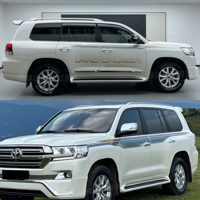 08-21 Model Cruiser 3m Color Stripe Body Decals Lc200 Land Cruiser Car Stickers Original Factory Imported Waistline Letters