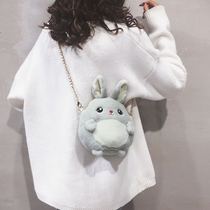 Cute Mong Girl Rabbit Bag 2021 new stuffed and single shoulder bag soft sister chain slope bag