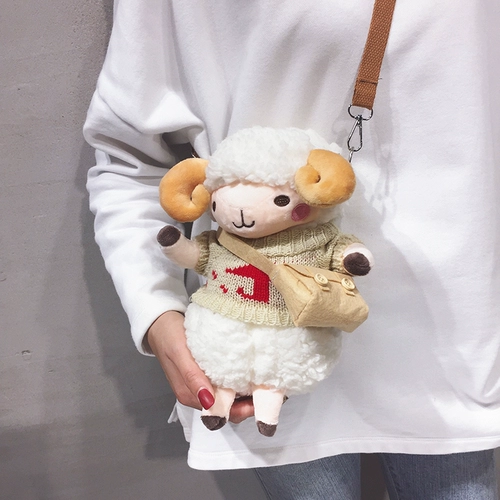 Брендовая милая сумка через плечо, плюшевая мультяшная кукла на одно плечо, сумка для телефона, новая коллекция