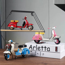 Retro wrought iron Roman holiday VESPA pedal sheep motorcycle model creative home decorations ornaments
