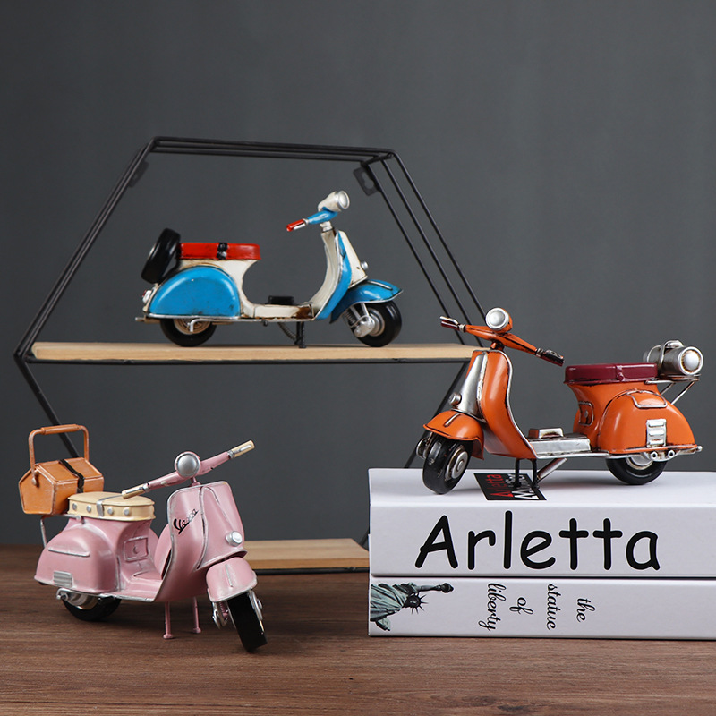 Small sheep VESPA pedal locomotive simulation model Retro nostalgia Home Decorative Goods Attractions Bar Furnishing