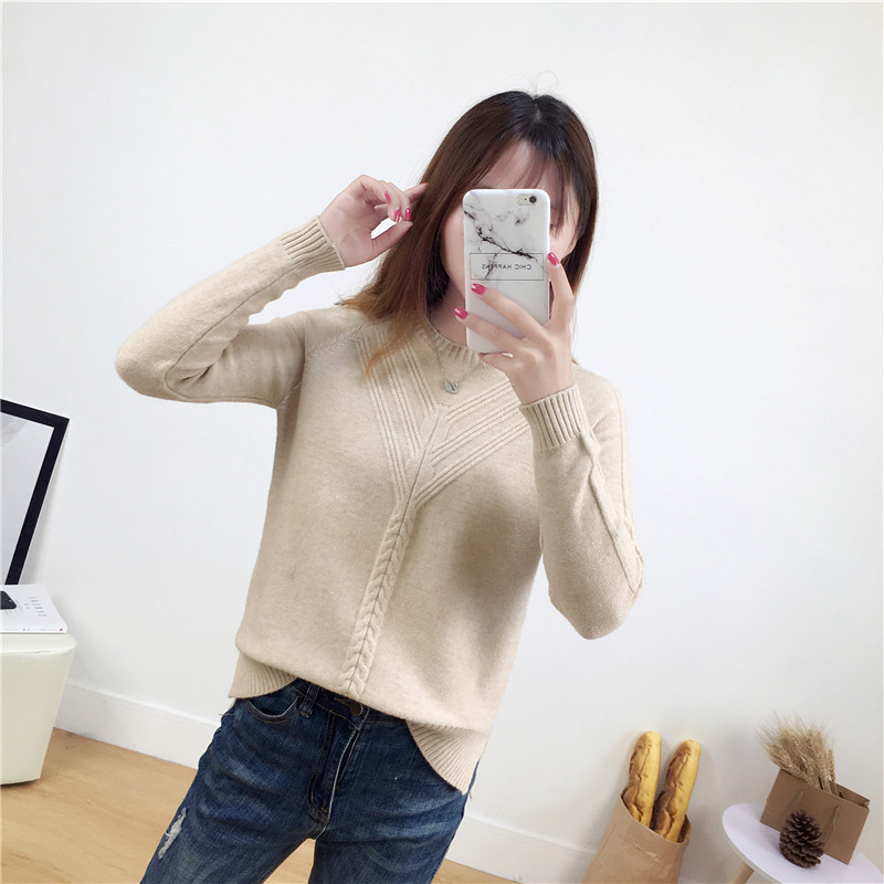 Đầu xuân phụ nữ đan áo len lỏng lẻo Han Fan khí chất nữ đại học mặc áo gió thời trang cổ tròn ngắn thủy triều áo nữ cao cấp