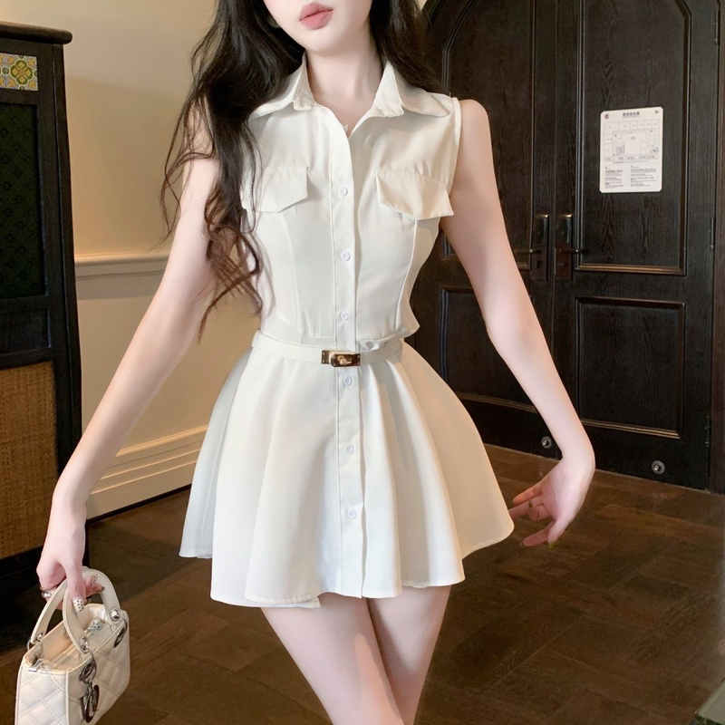 Elegant Sleeveless Dress for Women, Summer 2025 New Style, This Year's Popular Hot Item, Age-Reducing and Slimming Polo Shirt Dress