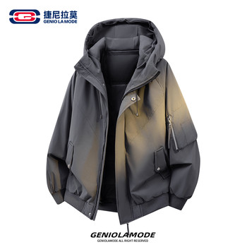 Geniolamode Parker Flight down Jacket Winter Men's Outdoor Mountaineering Versatile Three-Proof Jacket