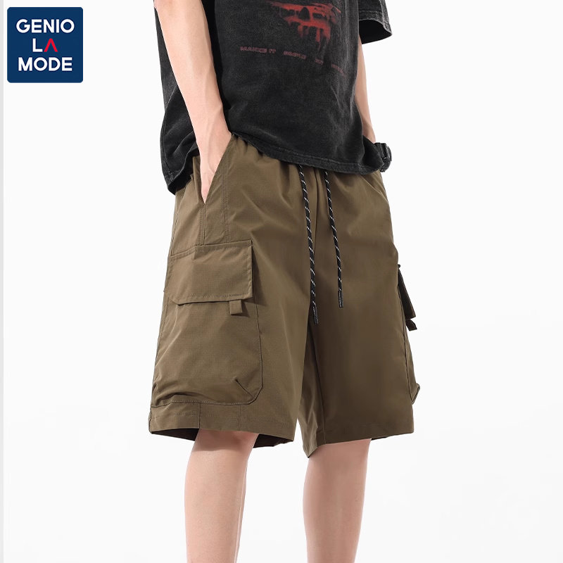 [Одобрение Ao Ruipeng] мужские летние шорты GENIOLAMODE Tooling shorts из тонкого ледяного шелка, свободные спортивные брюки