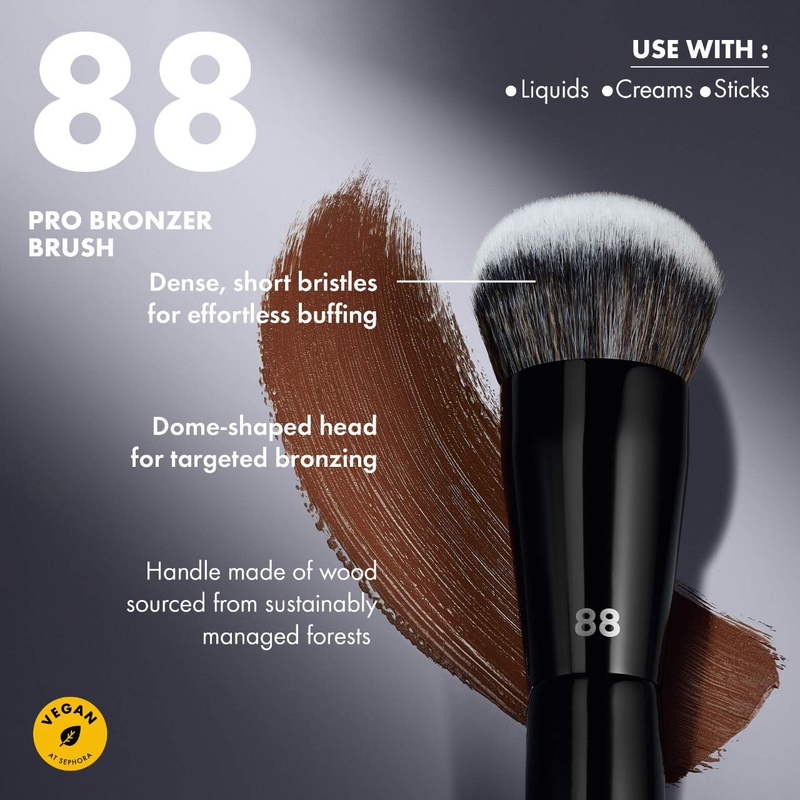 Authentic Sephora No. 88 Makeup Brush Bronzer Brush Cream Contour Foundation Brush Authentic Sephora No. 88 Makeup Brush Bronzer Brush Cream Contour Foundation Brush
