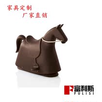 Spot designer rocking horse children glass fiber reinforced plastic Trojan chair kindergarten Park playground Pony styling chair
