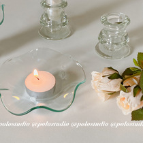 South Korea Ins glass wavy disc candle holder Egg Scent Lavender Candle Retro Decoration Pendulum folk Decorative Swing