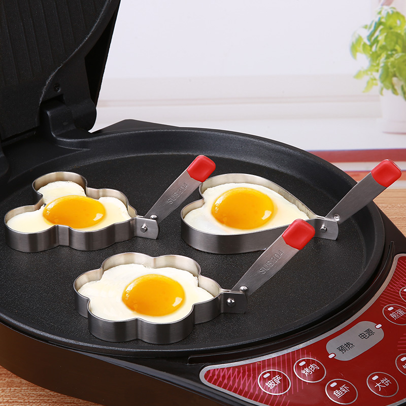 Thickened 304 stainless steel omelet fried egg mold 4-piece set of poached egg pancake mold omelette mold