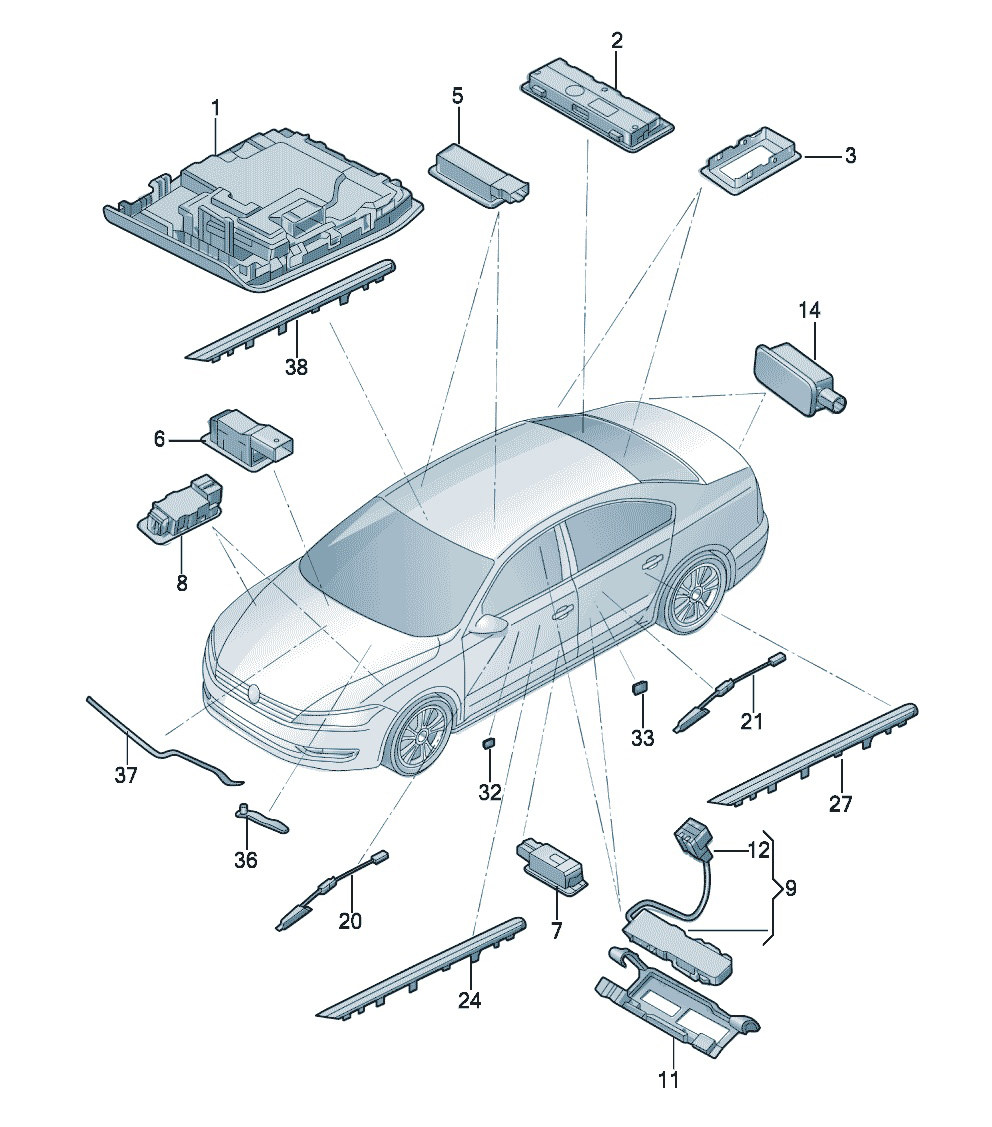 维特拉 电子设备 LED车内照明灯和阅读灯