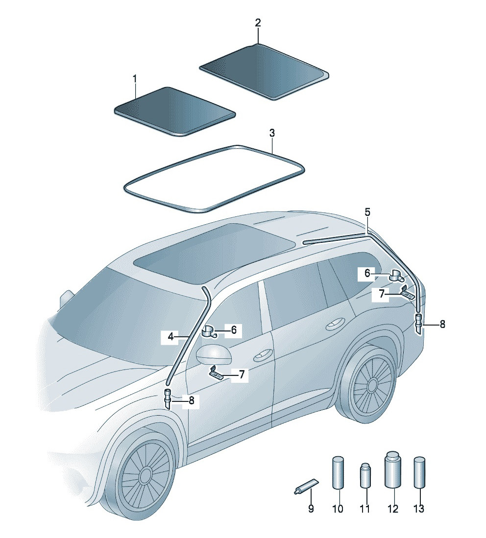 上汽大通MAXUS V90 车身 全景天窗及附件