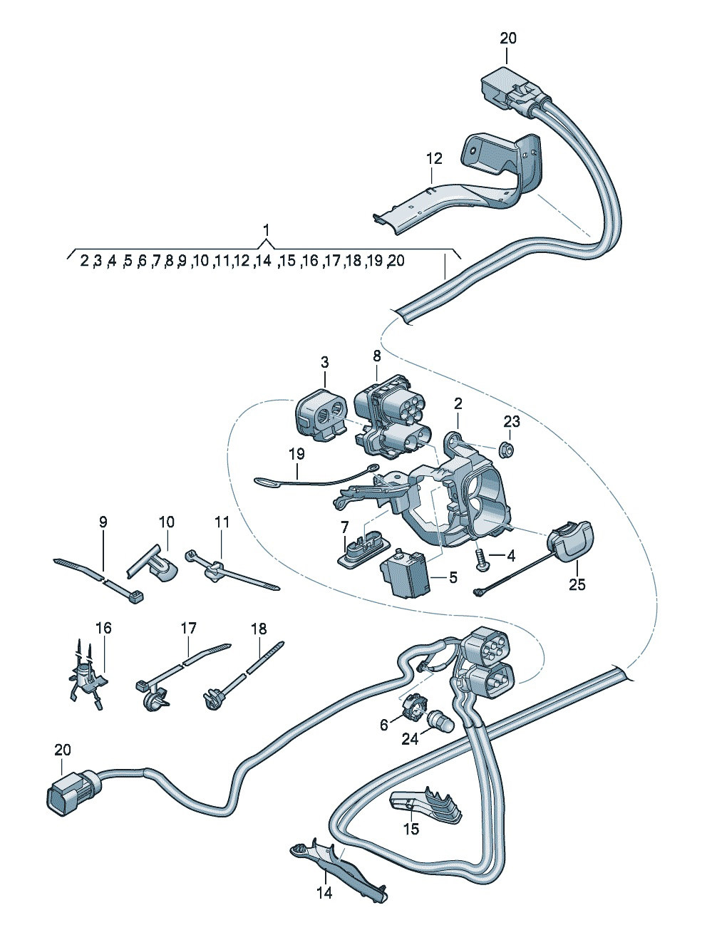 迈巴赫S级 新能源 充电插座高电压线束