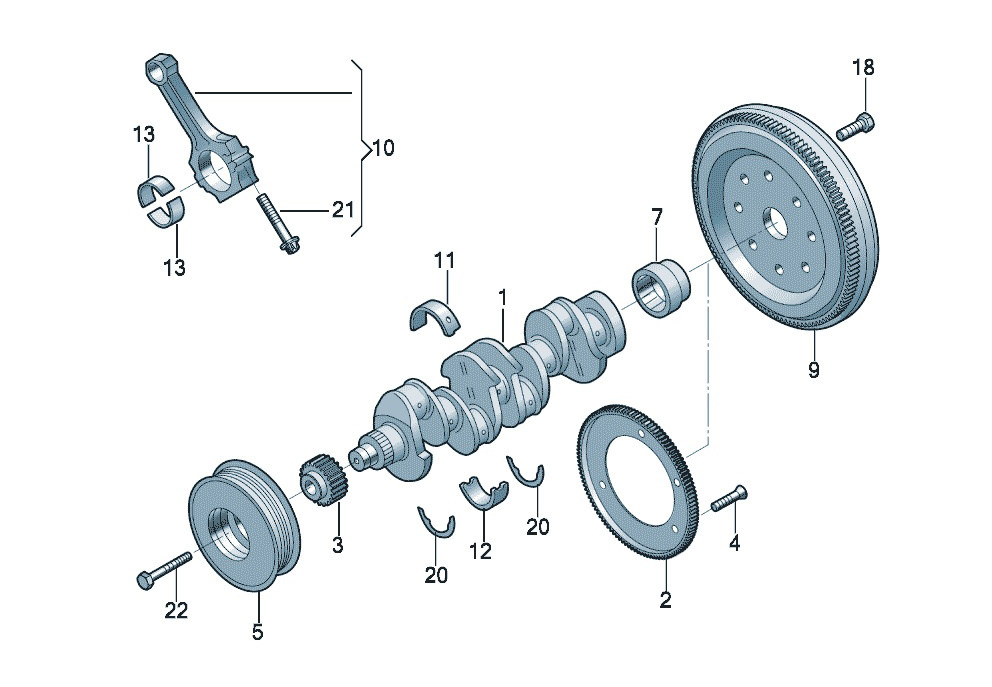 Reventon 发动机 曲轴 连杆 支座