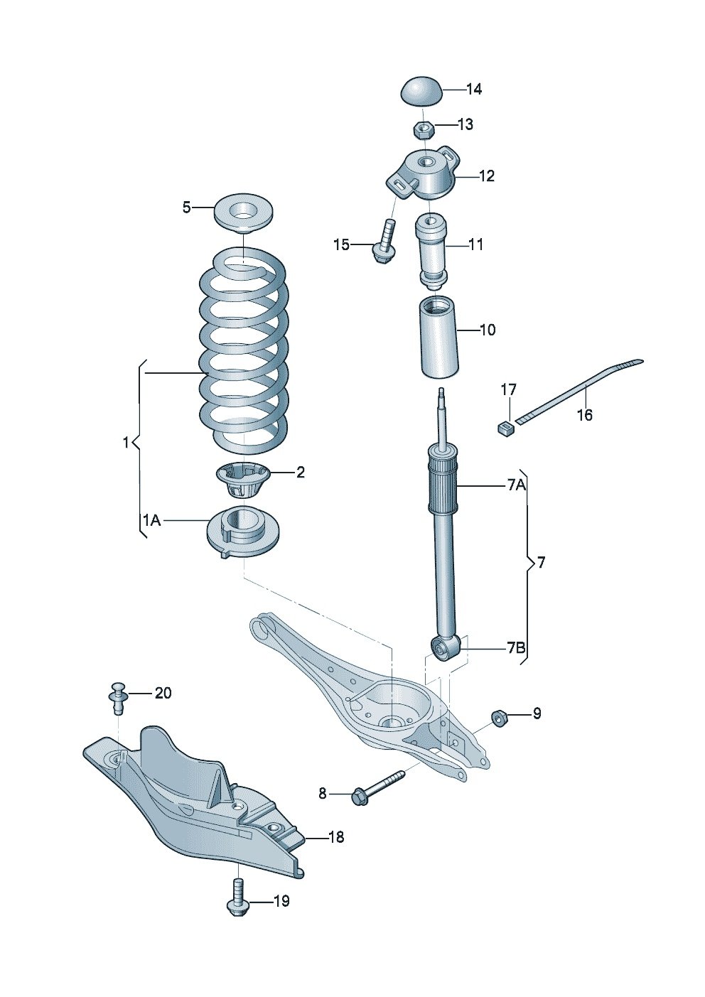 赛豹III 后轴 弹性装置减震器