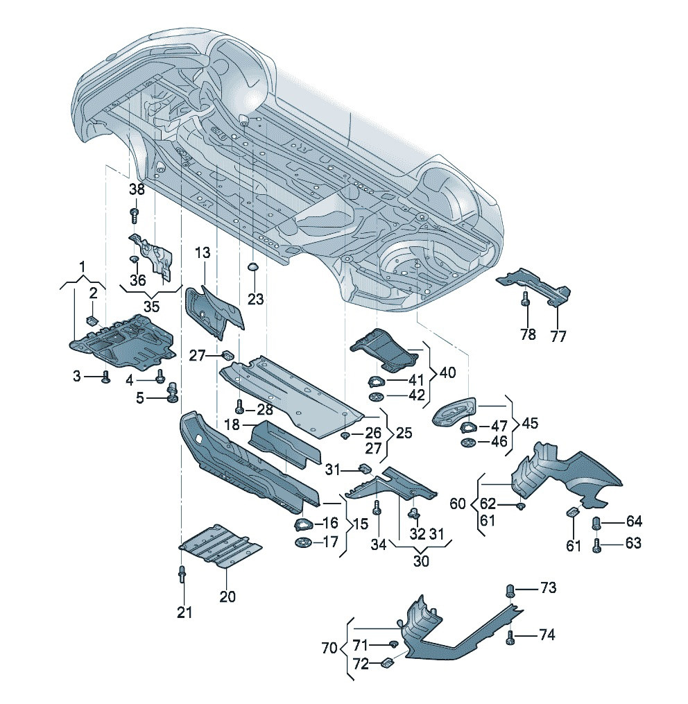 上汽大通MAXUS V90 车身 车底隔音件
