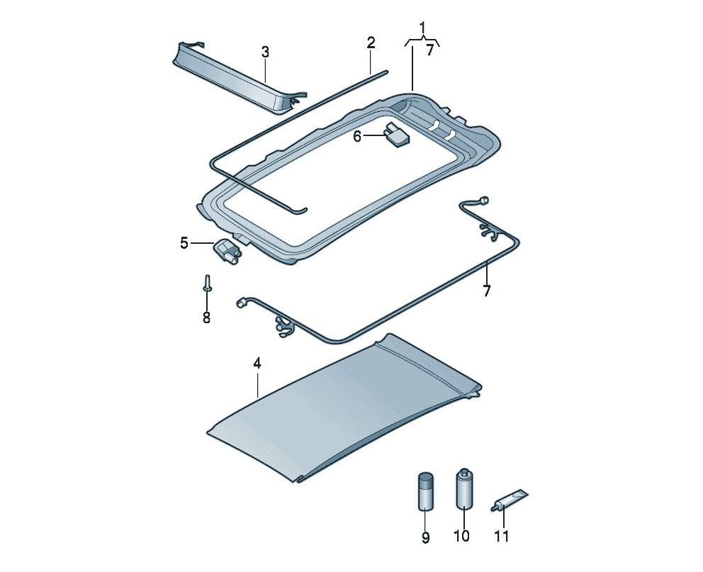 马自达2 车身 全景外翻式天窗