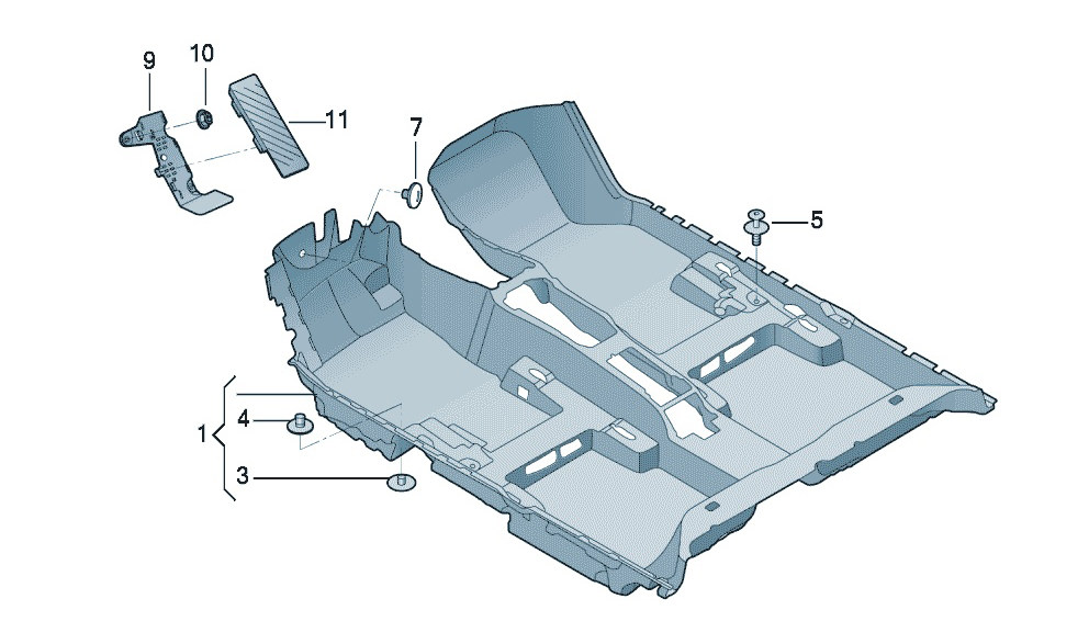 上汽大通MAXUS V90 车身 地毯搁脚板