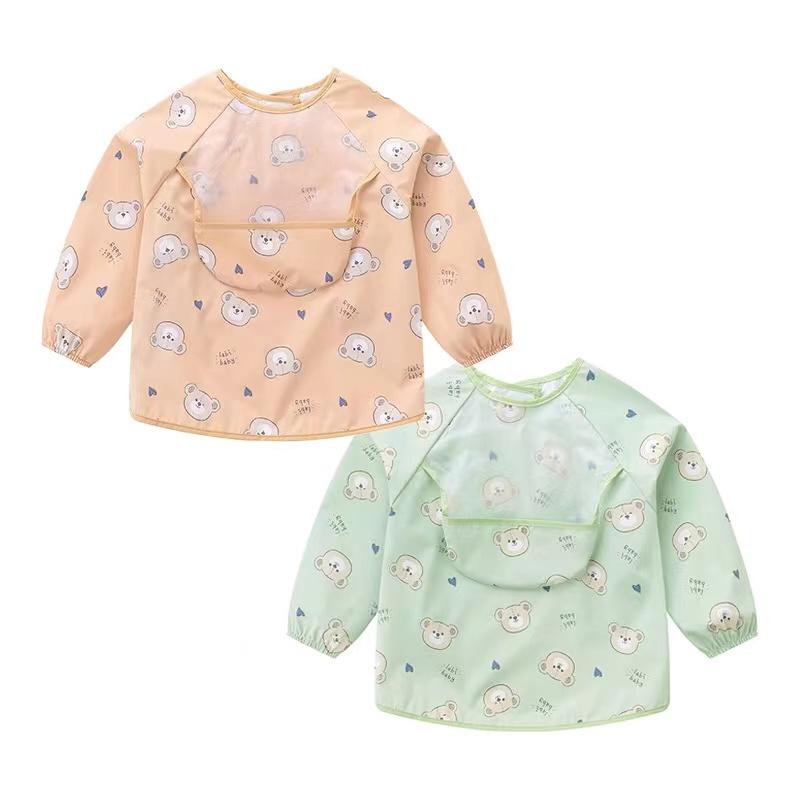 Waterproof and dirt-proof children's bib with clothes worn inside out