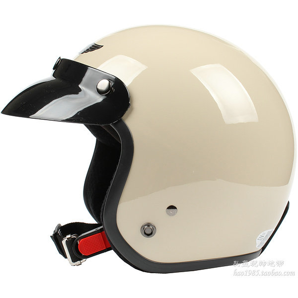 Taiwan Zhengan pure khaki Harley electric motorcycle helmet men and women sunscreen UV retro half helmet winter