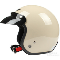 Taiwan Zhengan pure khaki Harley electric motorcycle helmet for men and women sunscreen UV retro semi-helmet winter