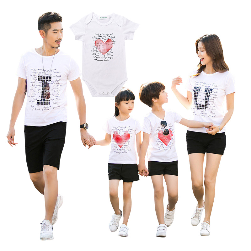 2018 gia đình mới được trang bị bé cha mẹ và con nạp mùa hè romper sơ sinh một mảnh phù hợp với cha mẹ và con nạp một ba gói áo khoác liền quần hình thú