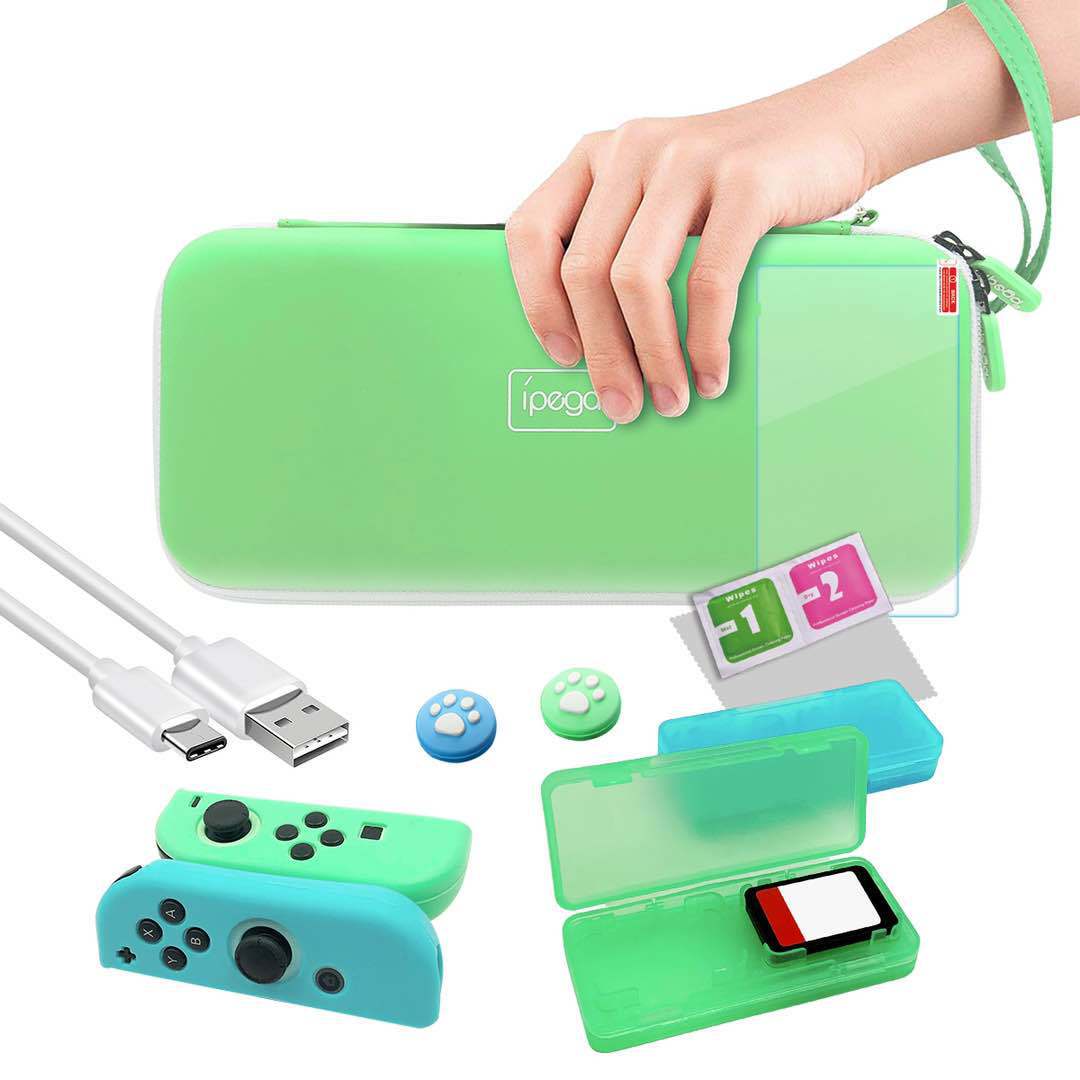 iPEGA switch Animal Forest 12 in 1 set storage bag silicone sleeve card box tempered film set