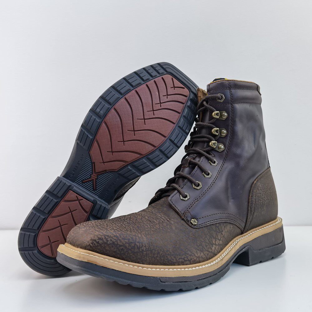 Large size ankle boots cowhide men's boots steel toe work boots motorcycle rider shoes