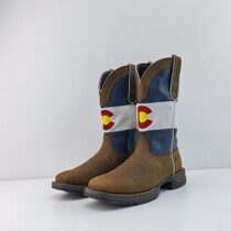 New Rice Western Cowboy Boots Rider Horse Boots Man Light Pattern Genuine Leather Locomotive Boots 41-47 yards