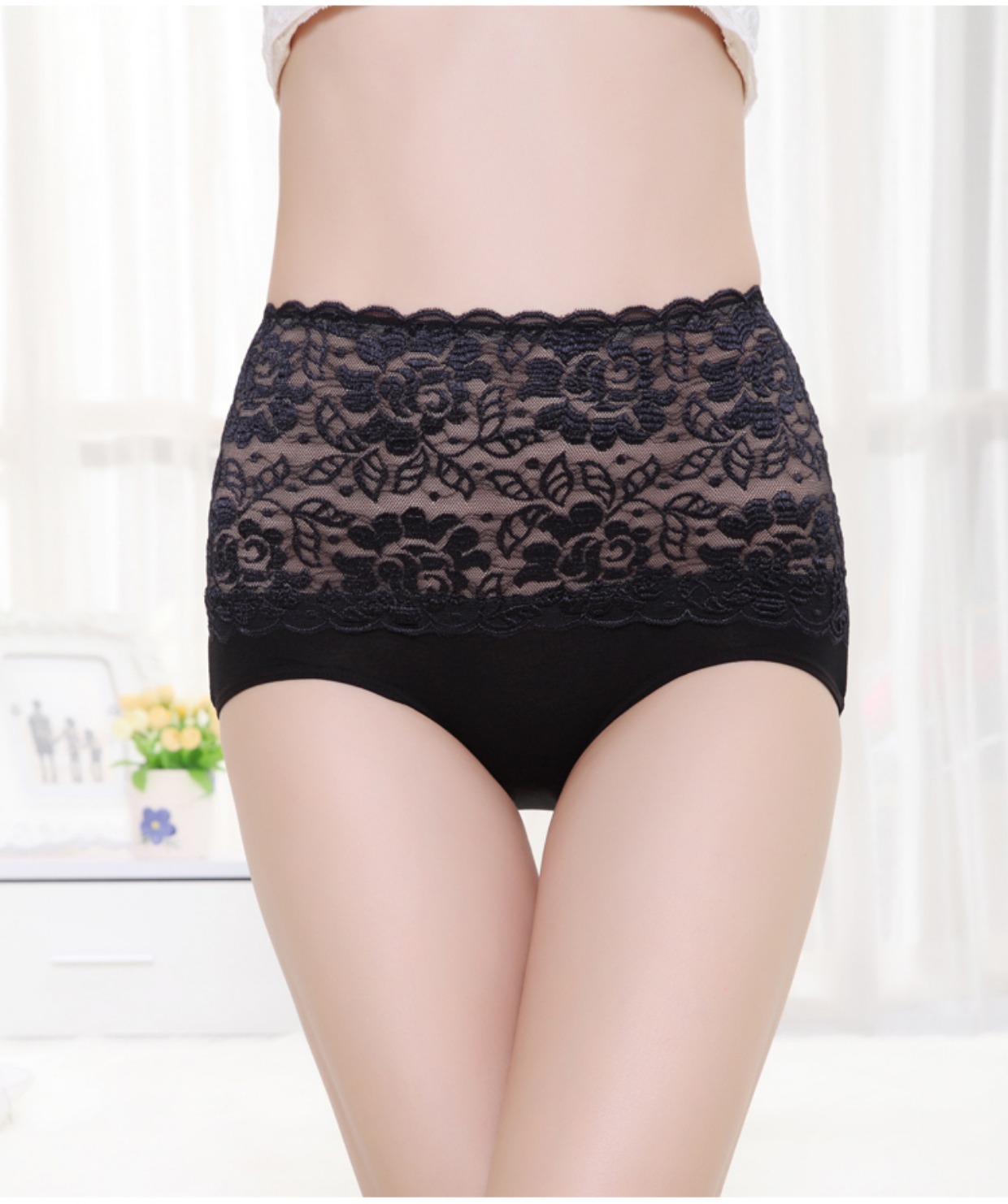 Đồ lót nữ 4 bụng cao eo cộng với phân bón để tăng quần lót cotton trung niên sau sinh đồ lót bụng béo mm quan lot nam