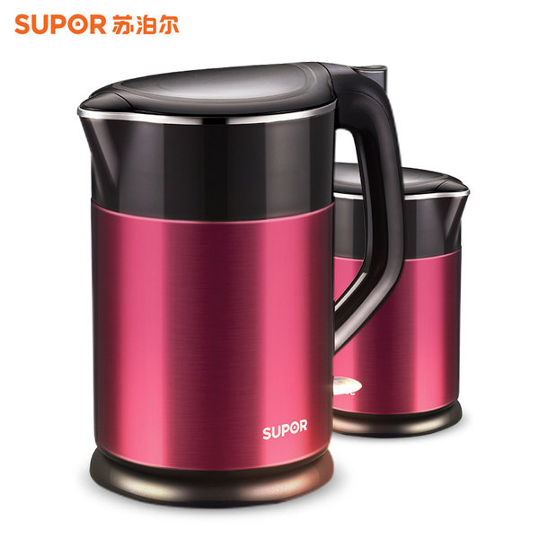 苏泊尔 304不锈钢电热水壶 1.5L 优惠券折后￥89包邮(129-40)
