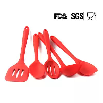 Silicone spatula non-stick special shovel baby food supplement kitchen utensils small baby shovel high temperature stir frying set