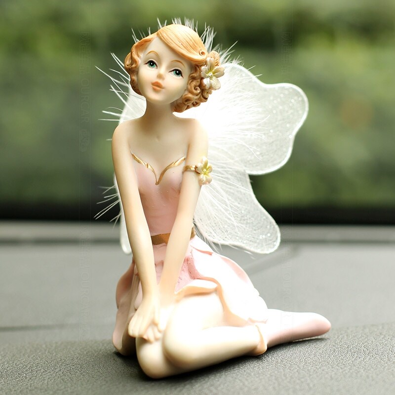 Creative Car Small Swing Piece Office Dolly Adornment Flowers Fairy Resin Girl Genie Upscale Creative Cute
