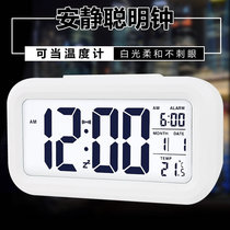 Electronic alarm clock students use quiet dorm bedside night light personally lazy children with special sound overhead clock