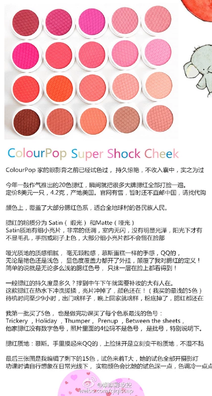 薏米 Điểm đỏ đơn sắc Colourpop giữa The Sheets Drop of a Hat - Blush / Cochineal má hồng the saem