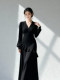 ອາລຸນ Rose Early Spring Original Knitted Dress Lotus Leaf French Style Slim Fit Lady Long Sleeve Annual Party Dress