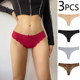 Burgundy ice silk one-piece low waist markless sports yoga fitness invisible t-line pants dance base underwear for women