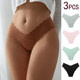 European and American half hip-covering underwear for women large size ice silk seamless