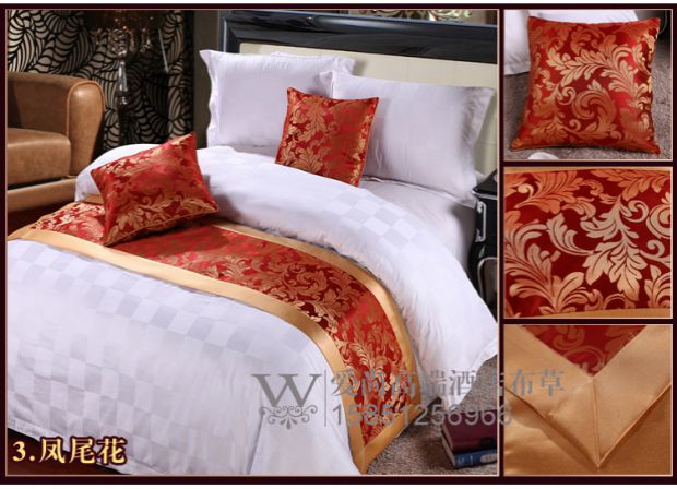 Khách sạn giường ngủ vải cao cấp khách sạn màu rắn khăn giường khách sạn giường ngủ cờ đuôi pad bảng cờ giường thảm trải giường cao cấp